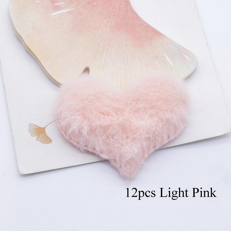 12 шт. новая плюшевая аппликация в виде пушистого сердца для украшения головного убора своими руками, аксессуары, пришивание патчей, наклеек на скрапбукинг