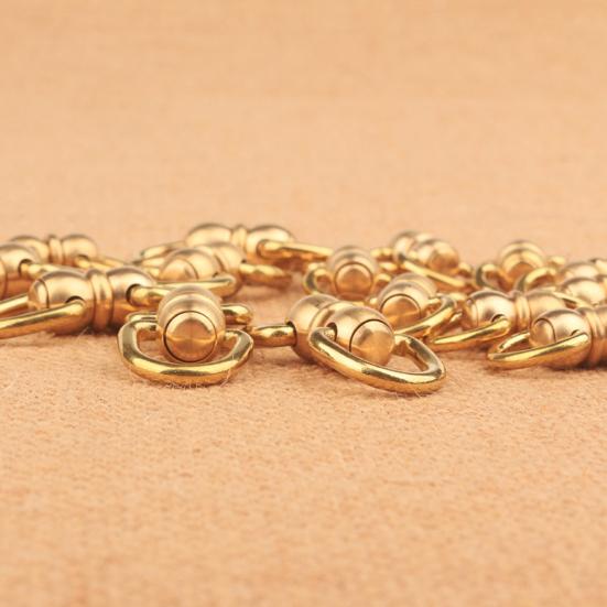 3 шт., винтажные латунные брелоки с двойным вращением, удобные крючки-защелки