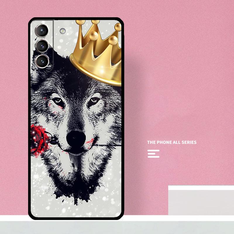 Волк Арт Черный Чехол Для Телефона Для Samsung Galaxy S25 S26 Ultra S20 S21 S22 S23 S24 Plus S10 S25 FE Чехол Coque