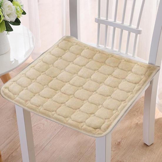 Chair Seat Mat Comfortable Plush Square Seat Pad Non-Slip Sofa Chair Cushion for Home Office Outdoors