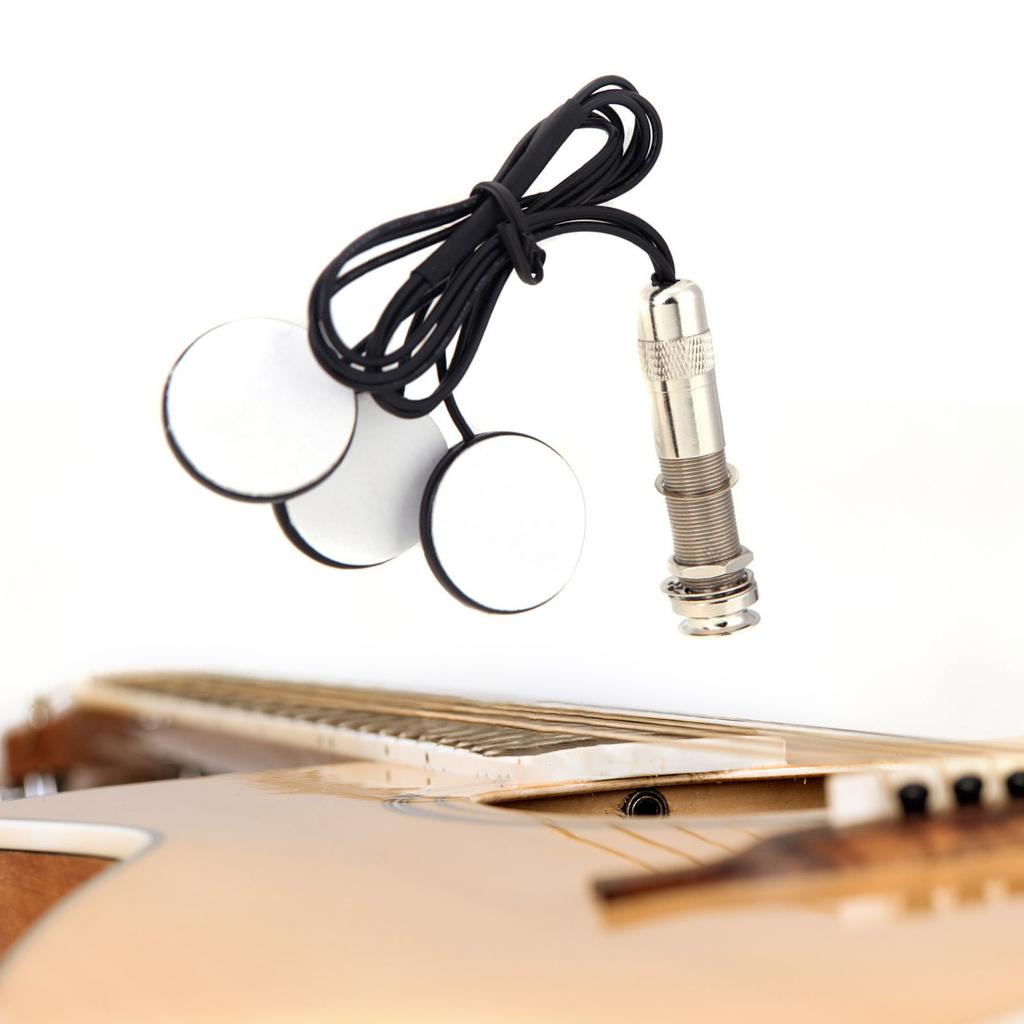 Guitar Sound Pickup Piezo Contact Microphone Pickup Transducer Audio Cable Sticker Guitar Ukulele Instruments Accessory