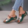 Fashion 2024 Hot Sale Shoes for Women Open Toe Women's Slippers Summer Rome Mixed Colors Outdoor Casual Beach Wedge Large Size Slippers
