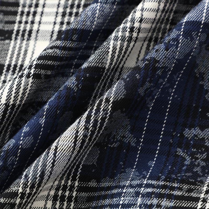 Vintage Plaid Shirt Oversized Outerwear Man Jackets Plus Size 4XL-11XL Casual Long Sleeve Top