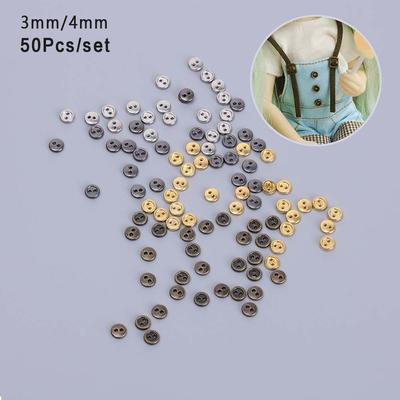 50 шт. DIY Тканевые металлические аксессуары для одежды пуговицы для кукол швейные кнопки круглые пуговицы