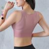 New Seamless Dispensing Sports Underwear Women's Shockproof Running Yoga Vest Mesh Beauty Back Gather Bra Can Be Worn Outside