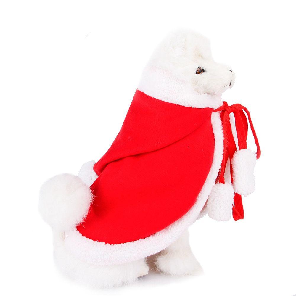 Warm Cat Clothes Red Hat Dressing Up Dog Cosplay Costume Pet Clothes Cat Cloak Dog Cape Cat Costume