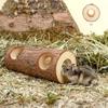 Hollow Tree Trunk Wooden Hamster Tunnel Hideout Animals Cage New Mouse Tube Toy  Reptile Small