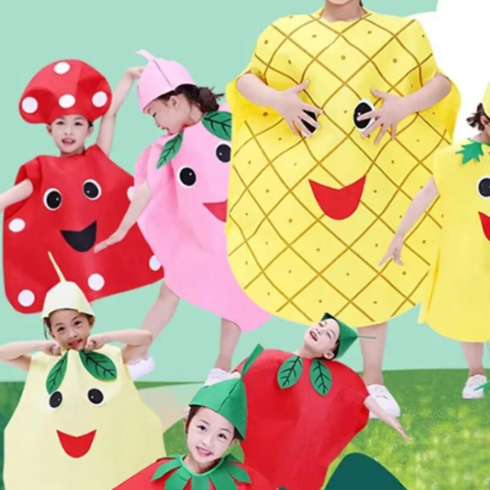 Food Children Cosplay Costume Pumpkin Cloak Performance Suit Fruit Veggie Costume  Photo Pros