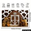 2D Vintage Farm Cowboy & Barn Birthday Party Decoration Backdrop