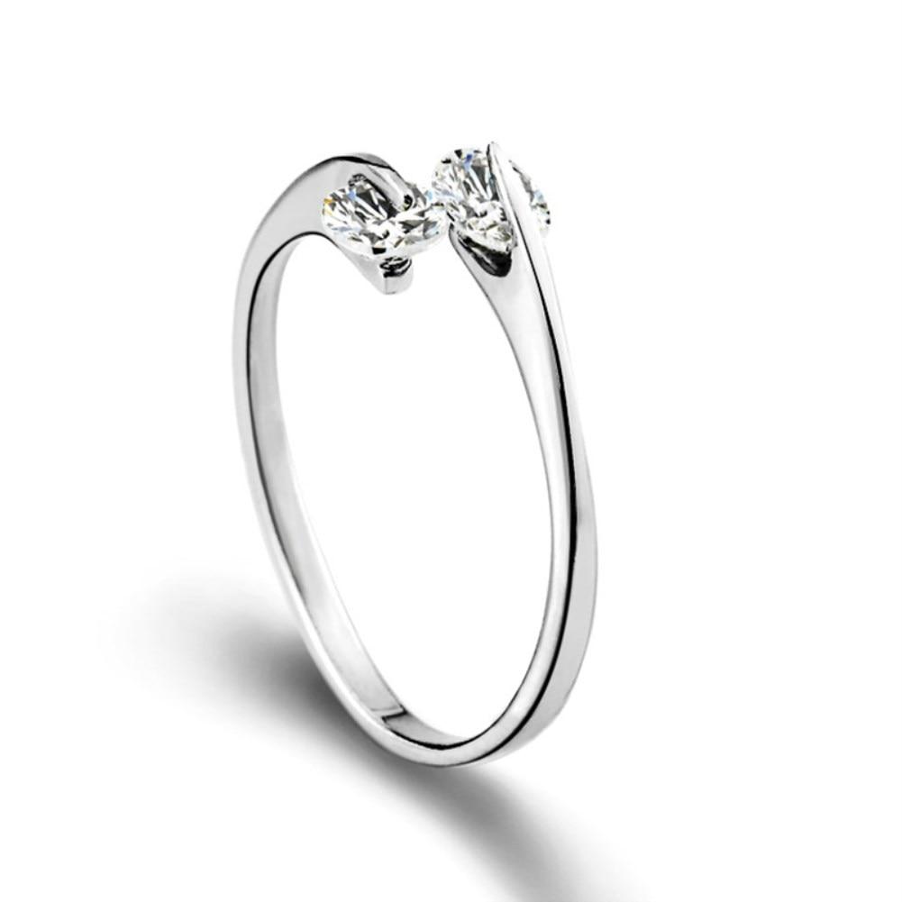 Classic Wedding Sparkling AAAAA Zircon Ring 925 Sterling Silver Engagement Rings For Women Fine Jewelry Ring Gift Wholesale