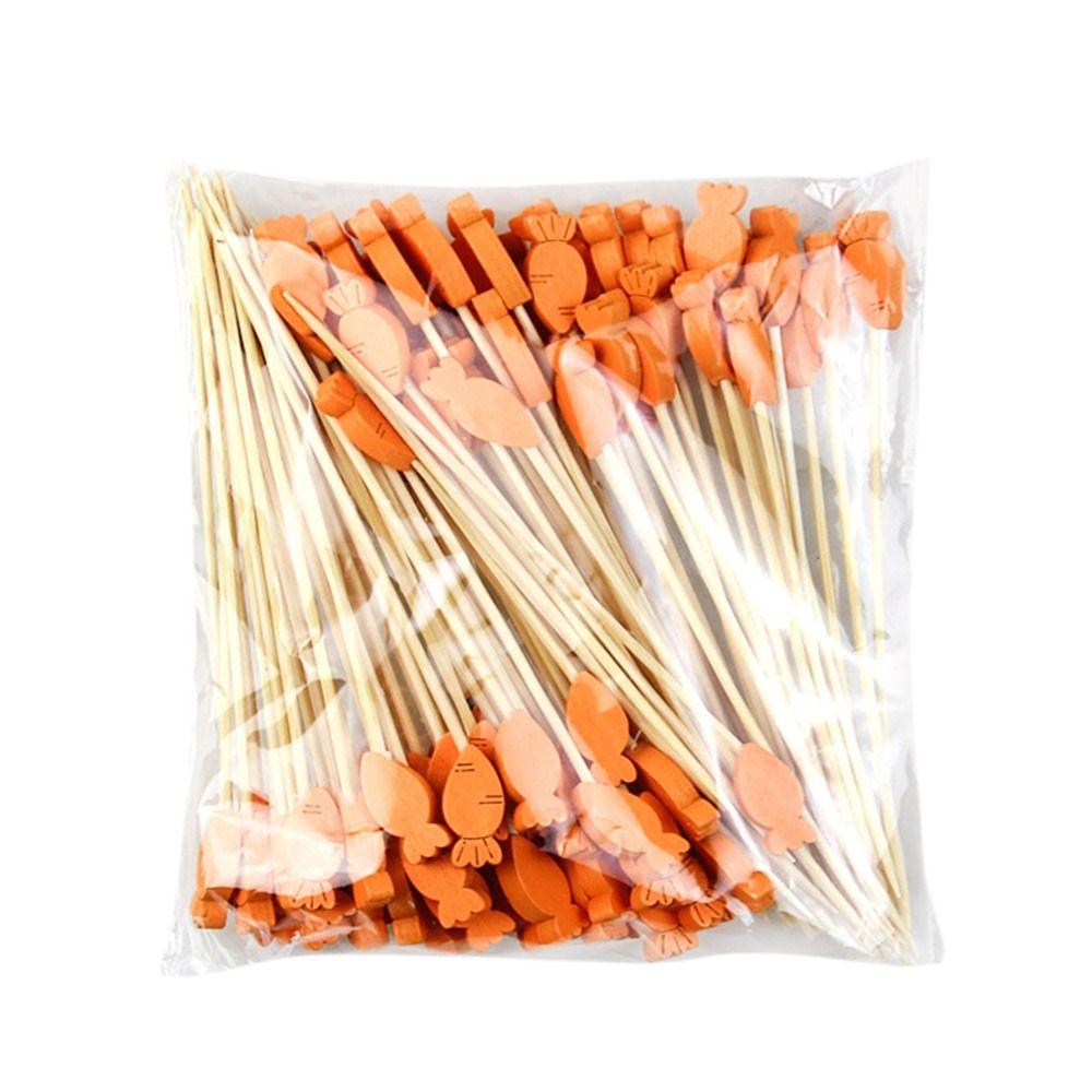 Salad Sandwich Toothpicks Fruit Sticks Handmade Toothpicks Food Fruit Cocktail Decor Bamboo Picks