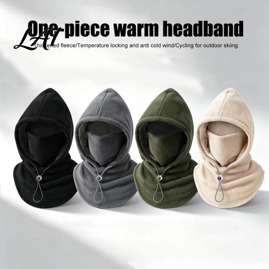 Outdoor Sports Fleece Cap Winter Balaclava Hat Full Coverage Adjustable Thermal Windproof Hood Face Mask for Cold Weather Skiing And Activities