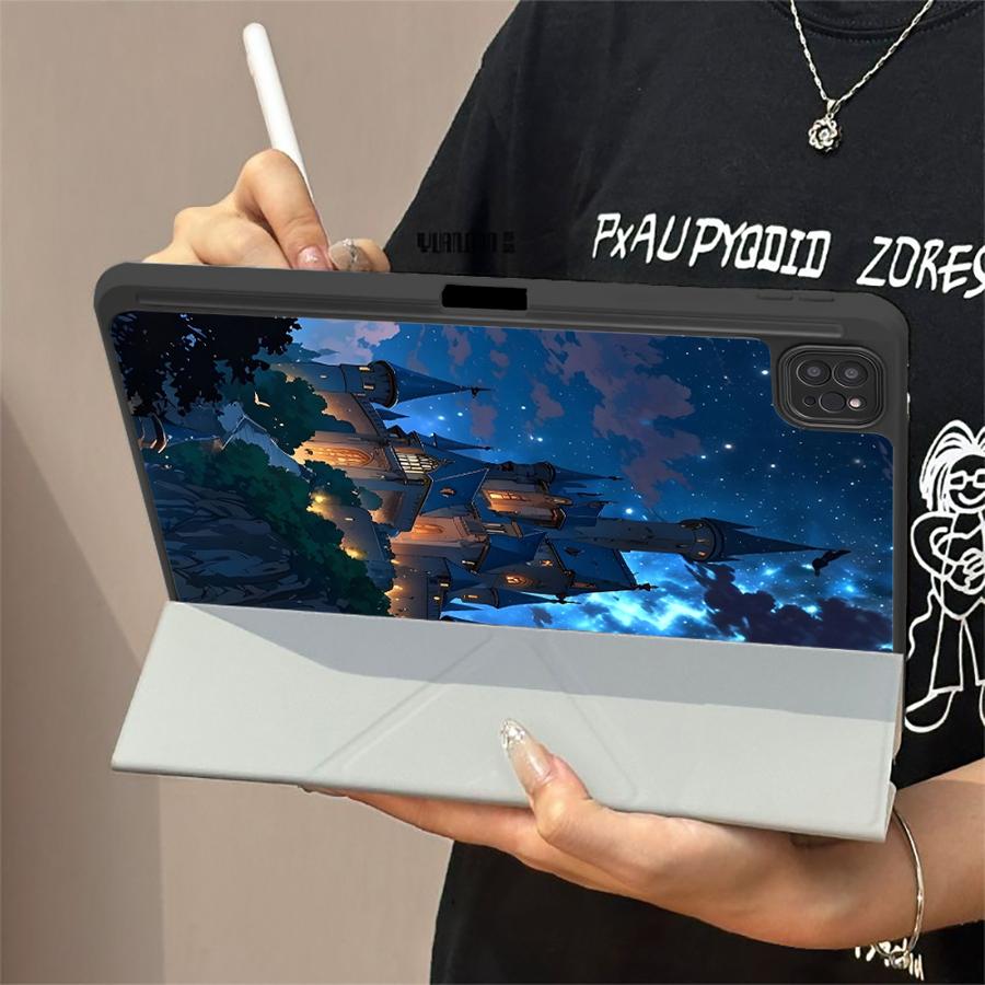Чехол для планшета для iPad Air 4 5 M3 M2 1 2 M4 11 дюймов Pro 2025 Mini 6 7 Pro 11-го 10-го 9-го 8-го 7-го 12,9 дюйма Держатель Чехол Мультяшный