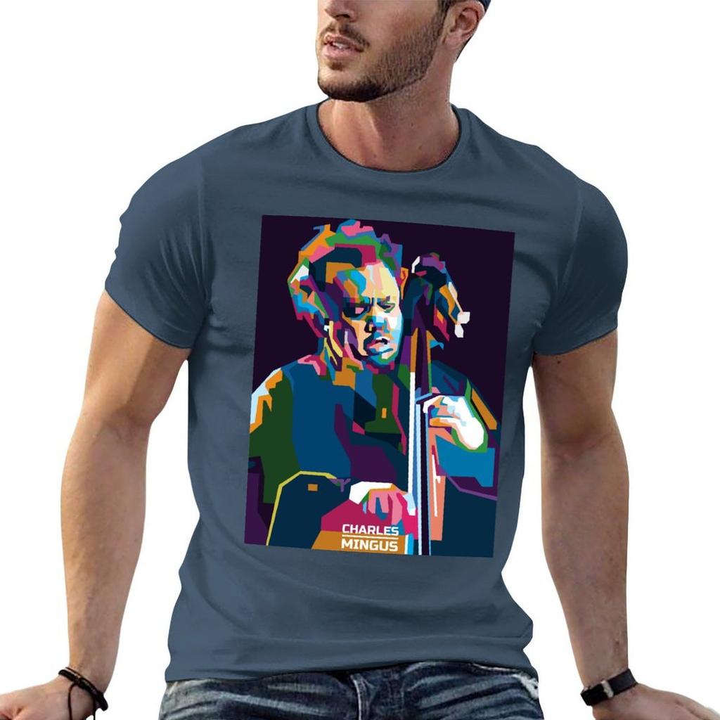 Abstract Geometric Charles Mingus In Wpap Tshirt Unisex Graphic T Shirt T Shirts For Unisex Slim Fit Unisex T Shirt Cotton 100 Tshirt