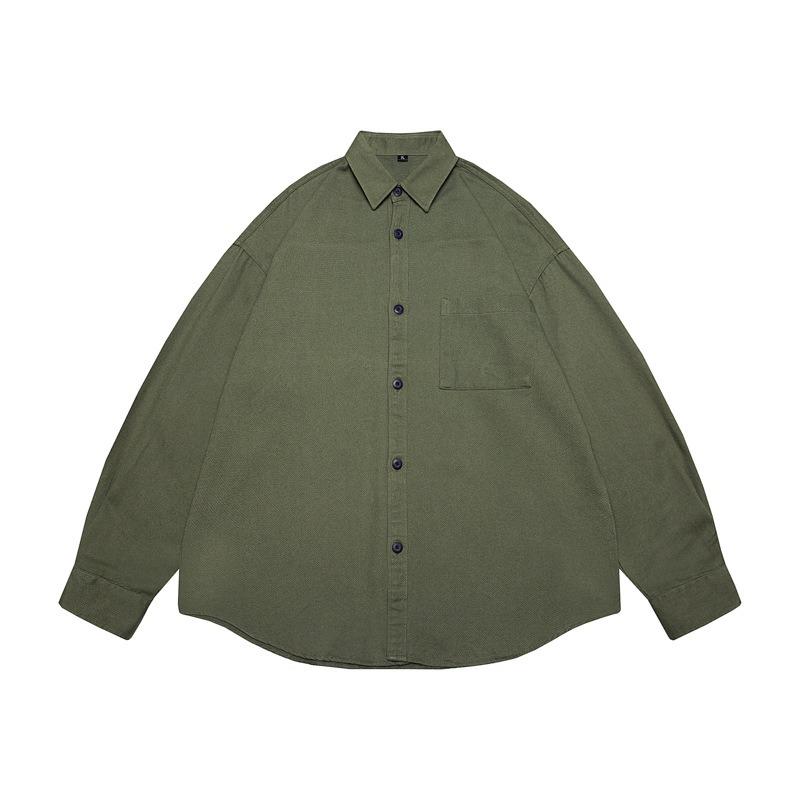 Рубашка с длинным рукавом Мужская Весенняя Японская Ретро Рабочая Куртка Модная Повседневная