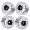 4pcs Metal 1.9 Inch Wheel Rims 10 Triangle Hole Hub for AXIAL SCX10 110 RC Climbing CarWhite
