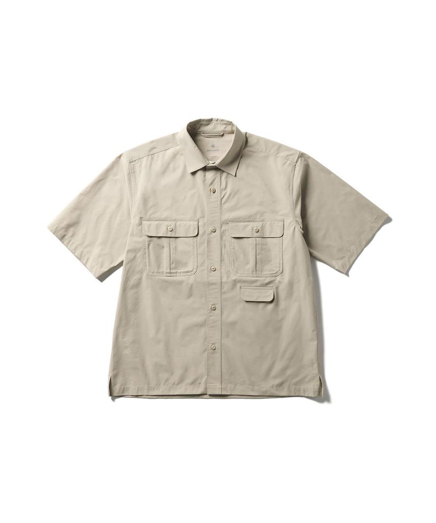 Комфортные Топы-рубашки Рубашка с коротким рукавом БЕЖЕВЫЙ M [Snow Peak] S/S SH-26SU007 Мужская Женская