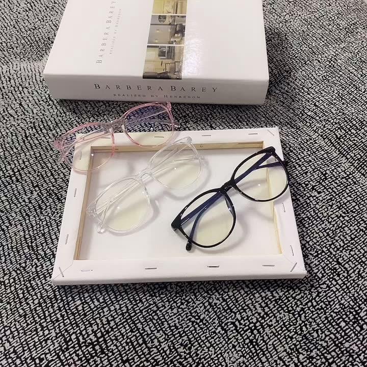 Очки для компьютера, женские круглые очки с защитой от синего света, мужские очки с оптической блокировкой, прозрачные