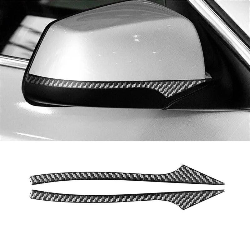 2 шт., защитная полоса для зеркала заднего вида, наклейки для предотвращения столкновений, наклейки из углеродного волокна, автозапчасти для BMW E60 F10 F07 F01 5 серии