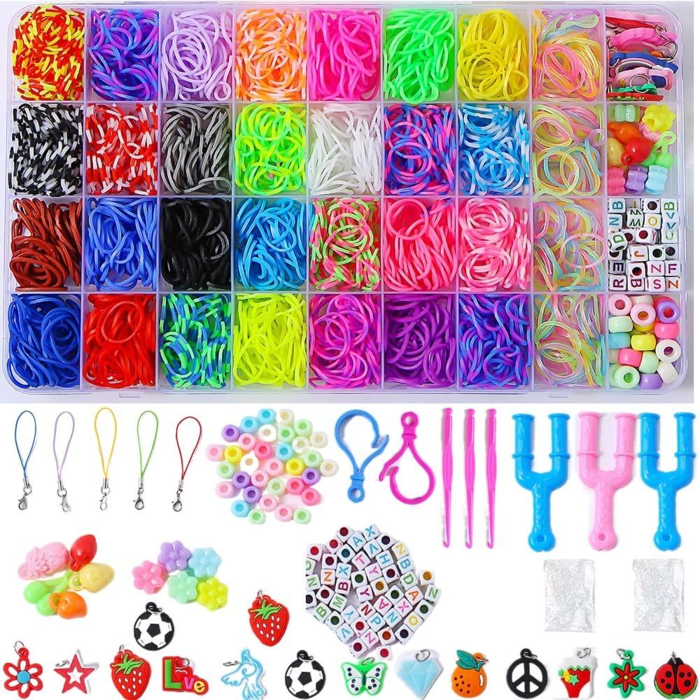 Colorful Rubber Band Bracelet Kit Loom Bracelet Kit Gift Refill Loom Set for Birthday