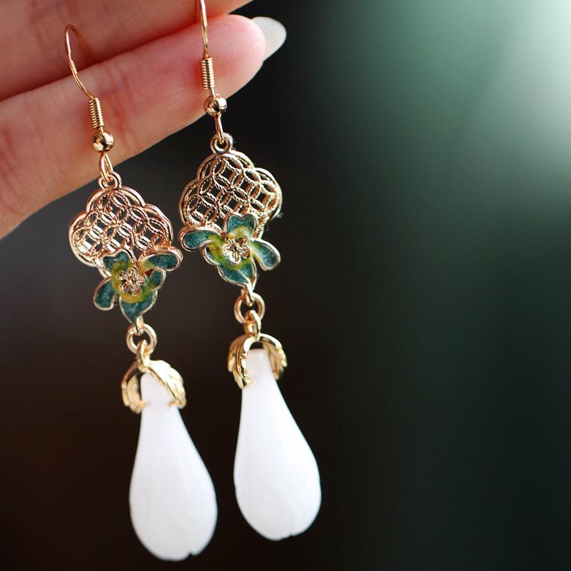 Серьги-подвески Ханфу «Ландыш» - Аксессуары Чонсам в древнем стиле для женщин