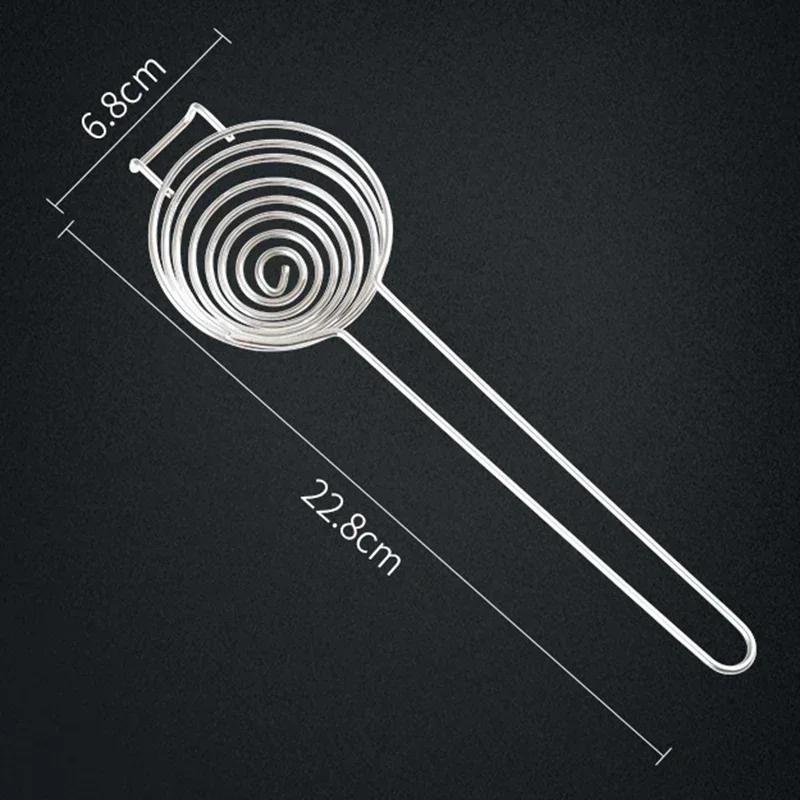 Портативный спиральный сепаратор яичного желтка из нержавеющей стали с длинной ручкой, бытовые инструменты, кухонные гаджеты, аксессуары для дома