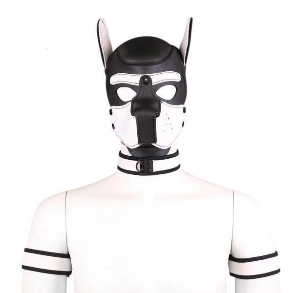 Новый набор резиновых масок собаки для клубной одежды, косплея, капюшон, 4 шт./набор