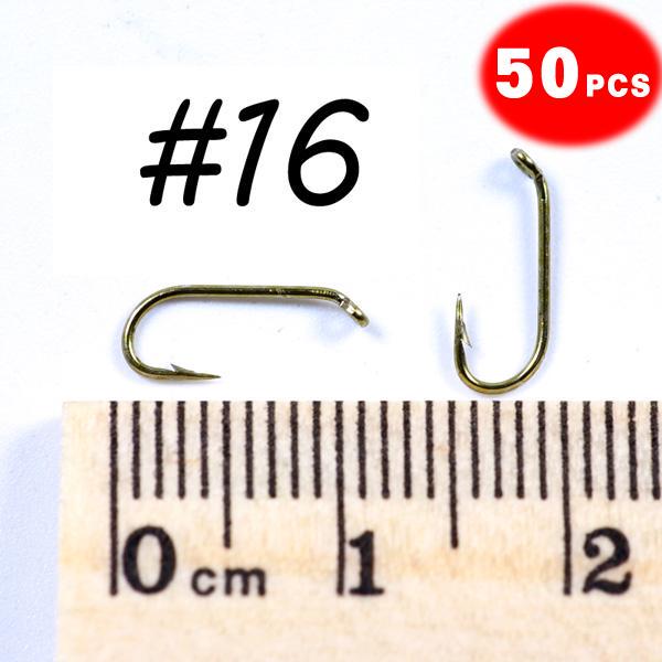 50 шт. крючок для мокрой мушки для рыбалки нахлыстом, 2X прочный проволочный крючок-нимфа, бронзовая отделка, материал для связывания мушек, размер 8, 10, 12, 14, 16
