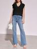 Women's Oversized V Neck Sweater Vest Sleeveless Ribbed Knit Loose Fit Top