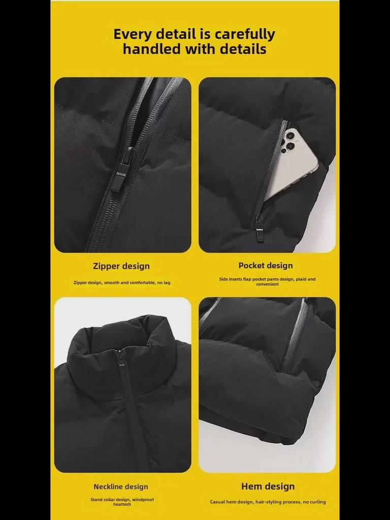 Повседневный хлопковый жилет унисекс в корейском стиле — однотонный, теплый, без рукавов, свободного кроя, для осени и зимы.