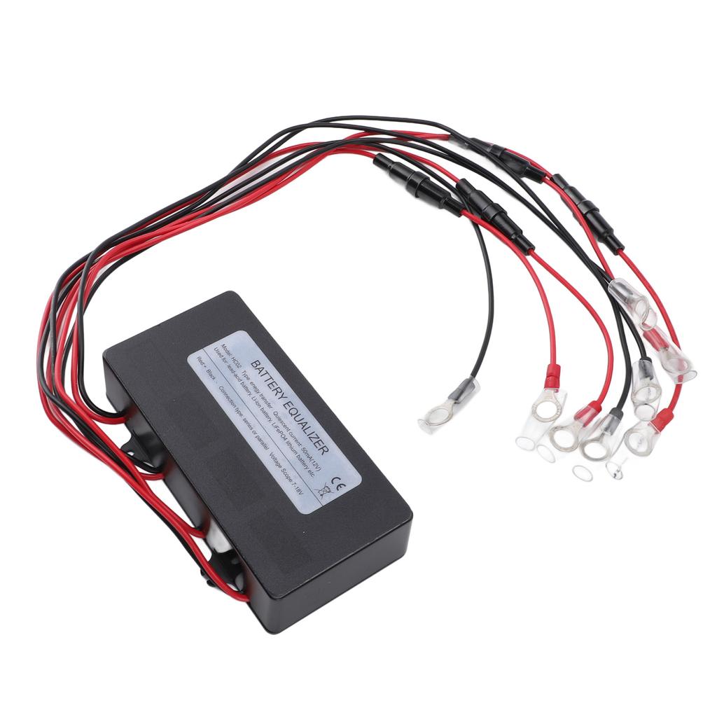 Аккумуляторный балансир 48 В 4x12 В светодиодный дисплей Защита от обратной полярности Балансировщик напряжения аккумулятора для