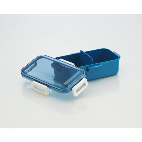 Skater Soft Dome-Shaped Bento Box with Lid, 530ml, Retro French Navy, Made in Japan, PFLB6