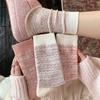 Маленькие ароматизированные носки со средним рисунком до середины икры - Детские разноцветные с блестящей золотой нитью, термоноски с начесом