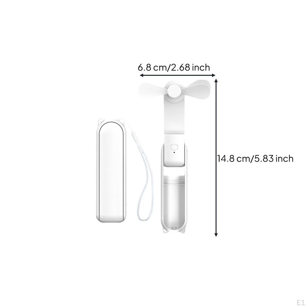 USB Многоразовый Мини-вентилятор Type C Зарядка Складной Трехскоростной Персональное Охлаждение Белый