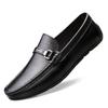 Мужские кожаные лоферы для вождения: Туфли без шнурков в стиле business casual, формальные