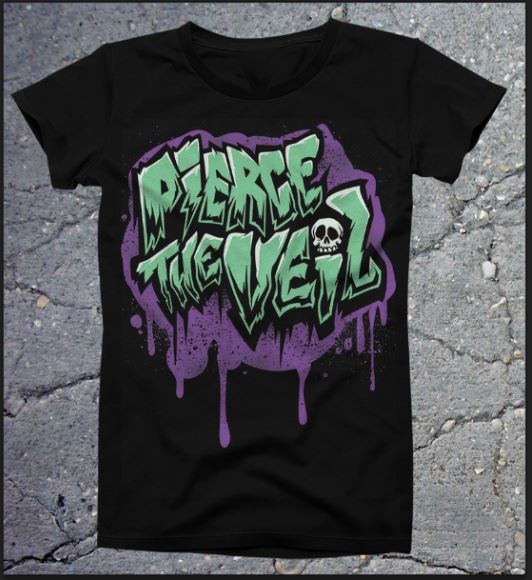 Винтажная футболка Pierce The Veil с принтом черепа, черная, хлопок, размеры S-5XL, мужская, унисекс