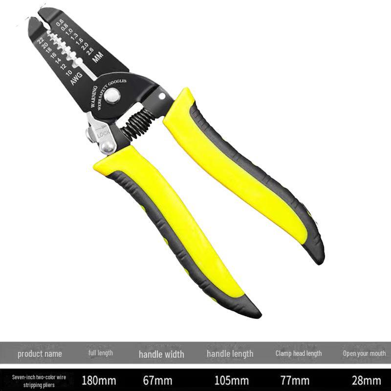 Многофункциональные плоскогубцы промышленного класса для зачистки и резки проводов (Инструмент электрика 5 в 1)