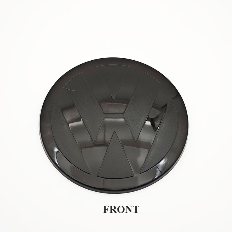 2026 New For VOLKSWAGEN VW VW T-ROC ABS Mirror Black 144mm 113mm Emblem Car Front Grille Logo Rear Trunk Badge For Volkswagen T-