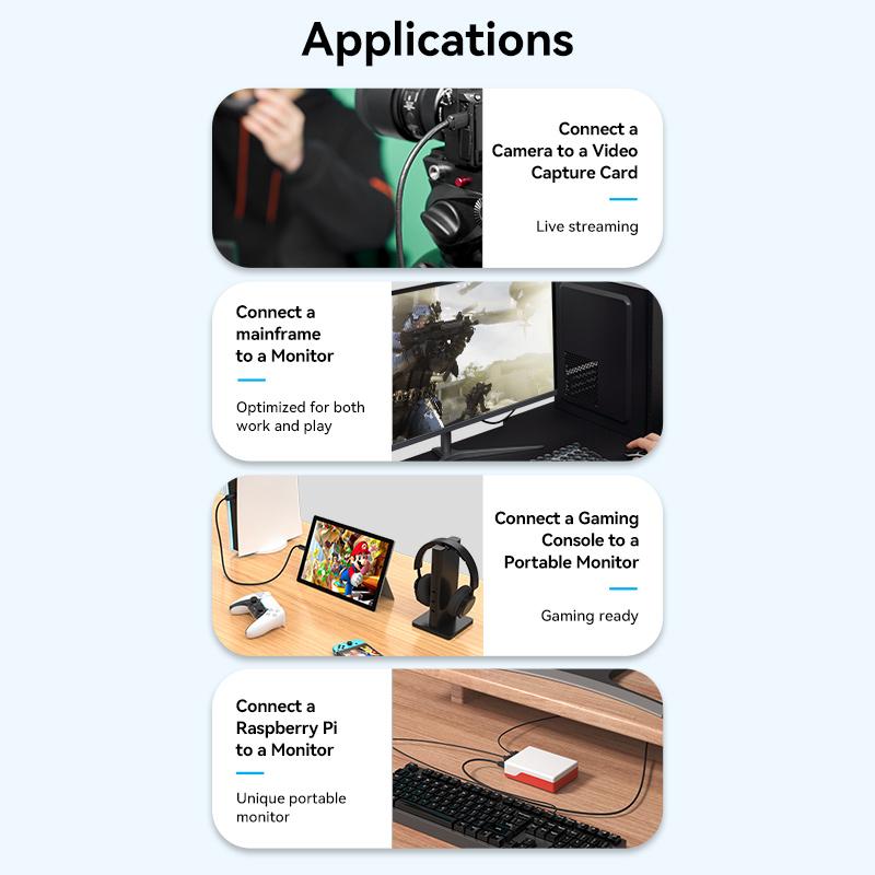 Кабель Vention Mini HDMI-HDMI 4K Mini HDMI Шнур «папа-папа» для камеры Sony GoPro, телефона, планшета, проектора HDTV 1 м, 1,5 м, 2 м, 3 м, кабель HDMI