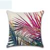 Luxurious 18'' Green Tropical Plant Pillow Case Cotton Sofa Cushion Cover Decorative