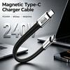 Магнитный кабель USB4 80 Гбит/с Type-C, 240 Вт PD Быстрая зарядка, 16K@60 Гц, Короткий шнур для Macbook, Samsung, Док-станция SSD, Thunderbolt 4/5