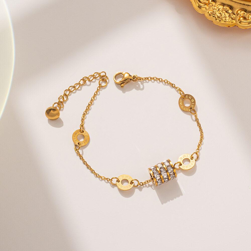 Темпераментный двусторонний браслет из нержавеющей стали, черный/цвет ракушки, четырехлистный клевер, элегантный браслет из розового золота