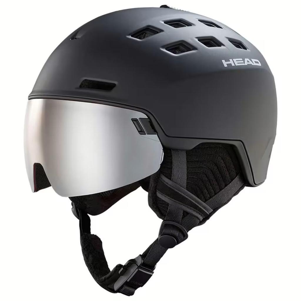 HEAD Radar Sizes Men's Ski/Snowboard Helmet, Black/SV, M/L (Sizes 56-59)