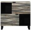 Sideboard White 80 x 33 x 75 cm Solid Mango Wood