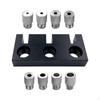 Woodworking Drill Guide Kit Hole Opener DIY Tool with 8Pcs Bushings Metal 3 In1 Locator