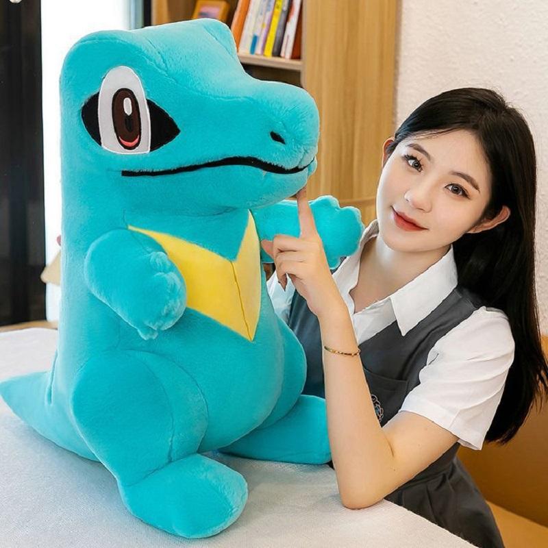 30-80cm Cute Blue Crocodile Plush Toy Doll Pillow Soft Stuffed Animal Comfort Gift For Kids Birthday