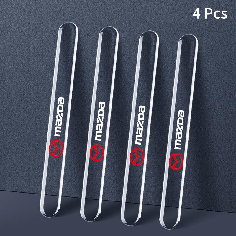 4Pcs Car Door Edge Transparent Anti Scratch Protection Strips For Mazda 3 5 6 323 626 CX-3 CX-4 CX-5 CX-7 CX-9 Axela 6 RX8 7 MX3 W5