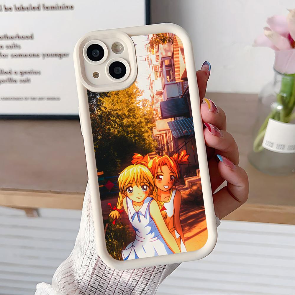 Вечное Лето Алиса Утолщенный ТПУ Чехол для Мобильного Телефона для iPhone 17 16 15 14 13 12 11 Air Pro Max Plus Цветной Чехол