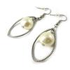 [N8312] - Silver Ivory 'Perla' Designer Earrings