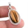 Natural Tiger's Eye Gemstone Handmade 925 Solid Silver Gift Pendant 1.50" D7N86